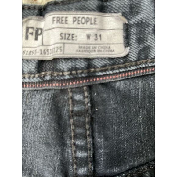 Free People women’s button-fly cut-off charcoal gray shorty shorts size 31 - Picture 5 of 7